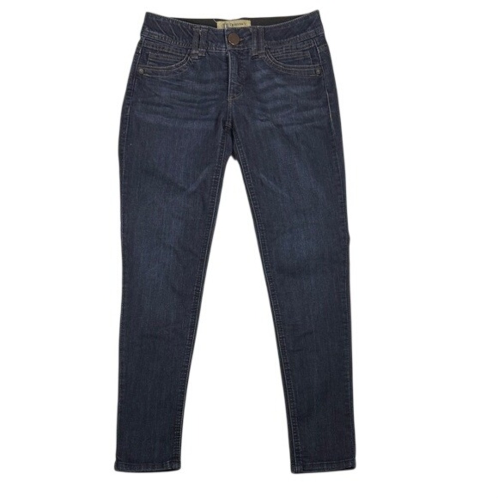 Democracy Ab Technology Skinny Jeans Dark Indigo Wash Women Size 2 Stretch Denim